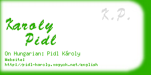 karoly pidl business card